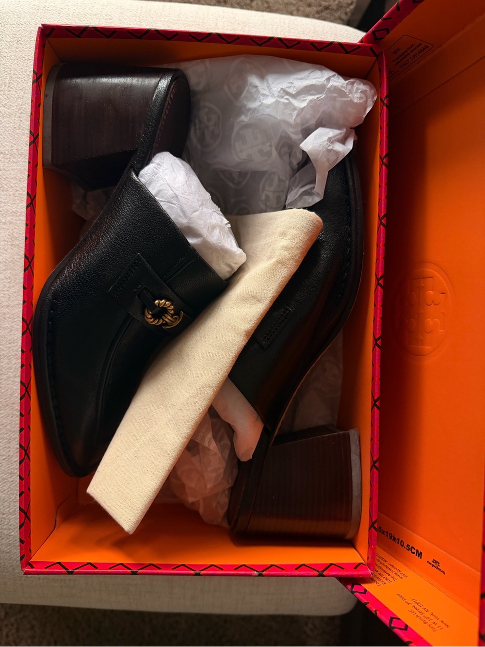 Tory Burch black Mules never worn